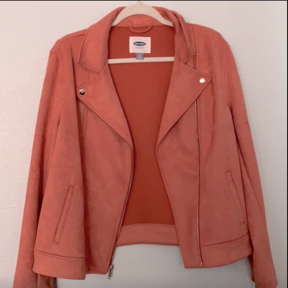 Canvas moto jacket zip jacket
